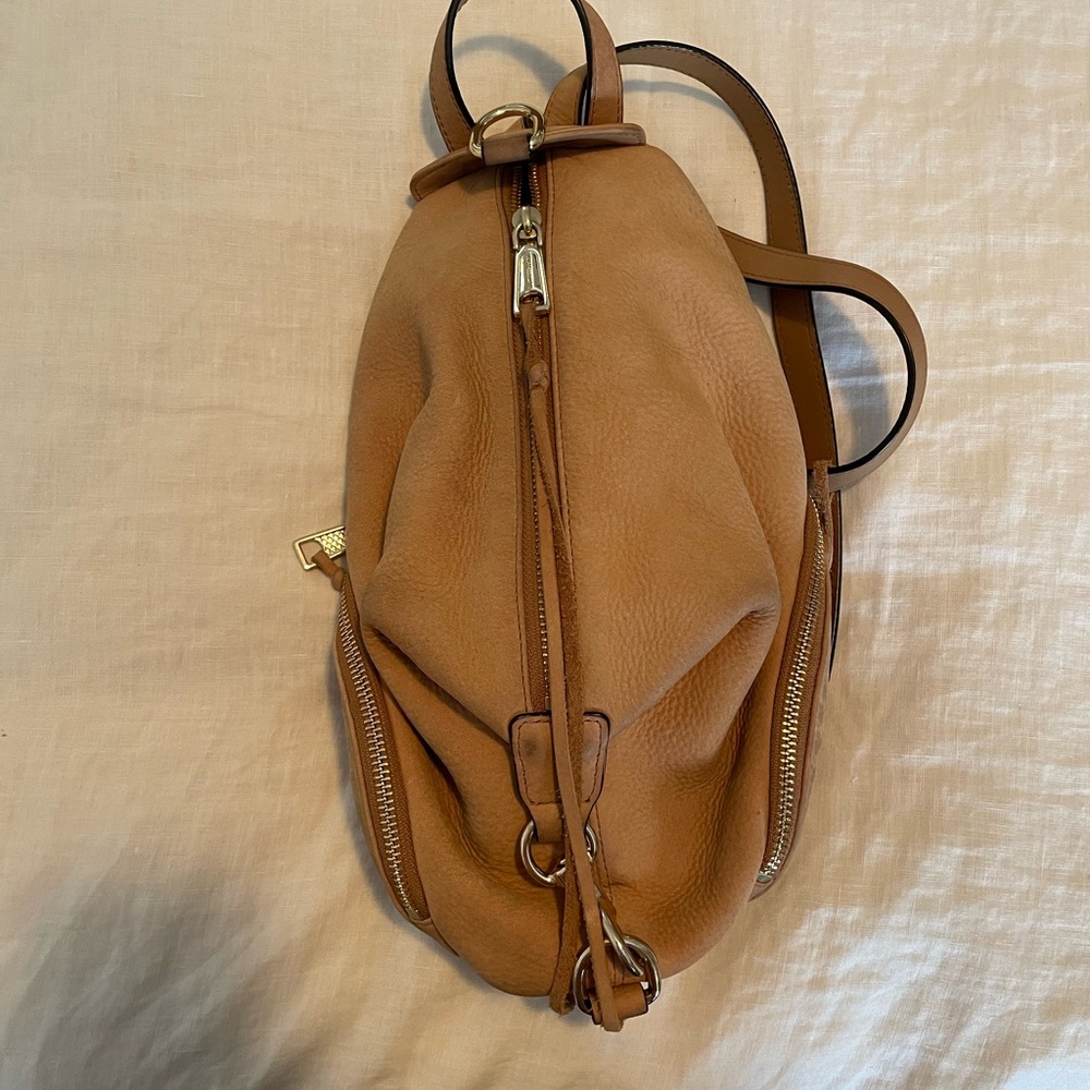 Rebecca Minkoff camel suede mini Julian backpack